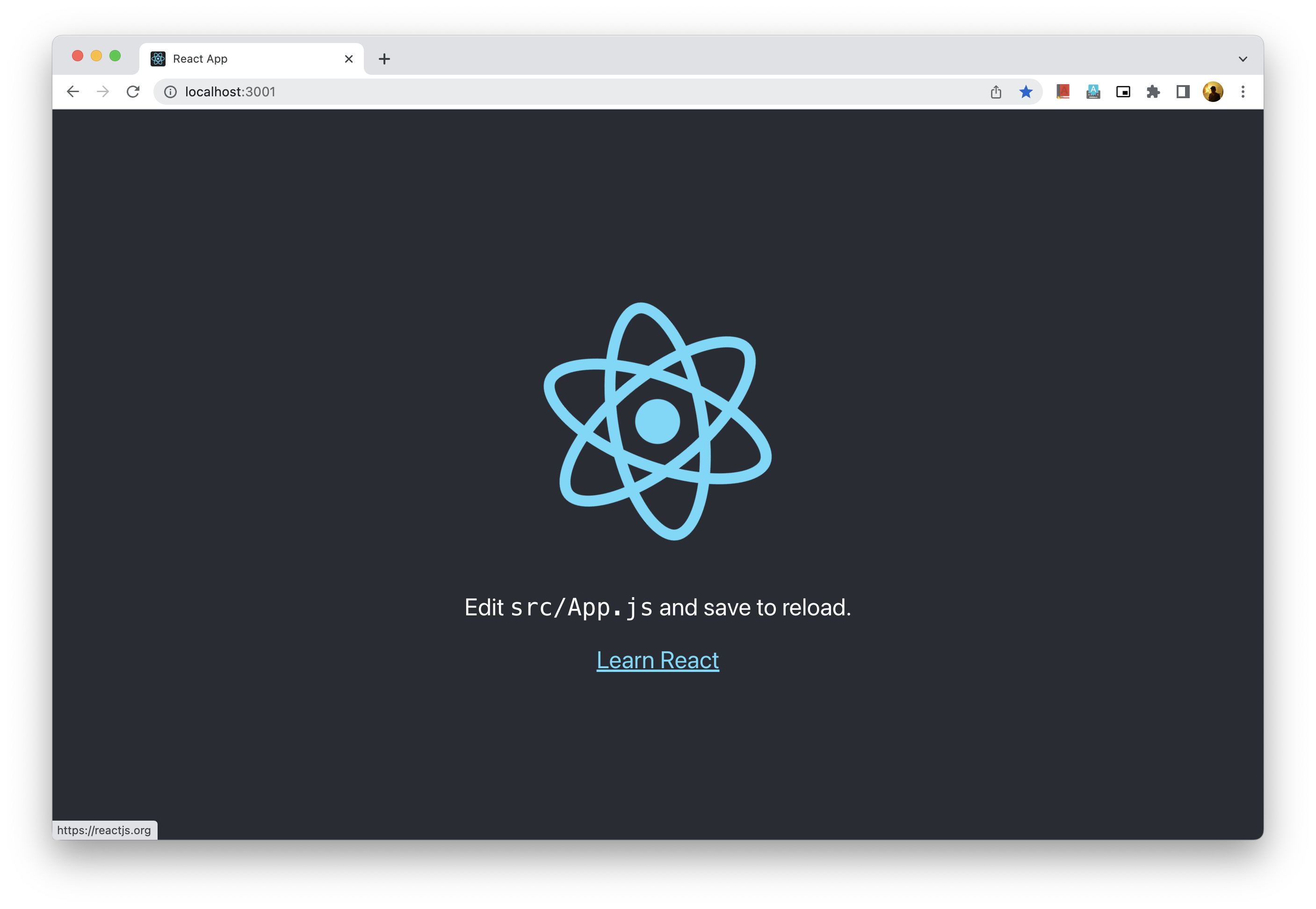 lear react screenshot